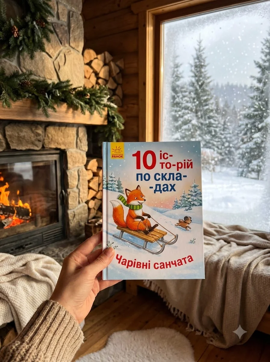 10 іс-то-рій по скла-дах. Чарівні санчата. Щоденничок читача. Від 5 років — Розвивальні книги