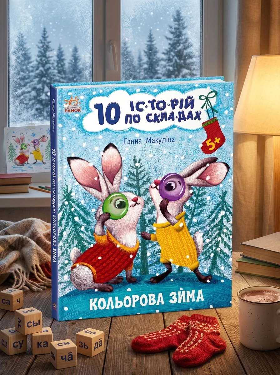 10 іс-то-рій по скла-дах. Кольорова зима — Дитяча література