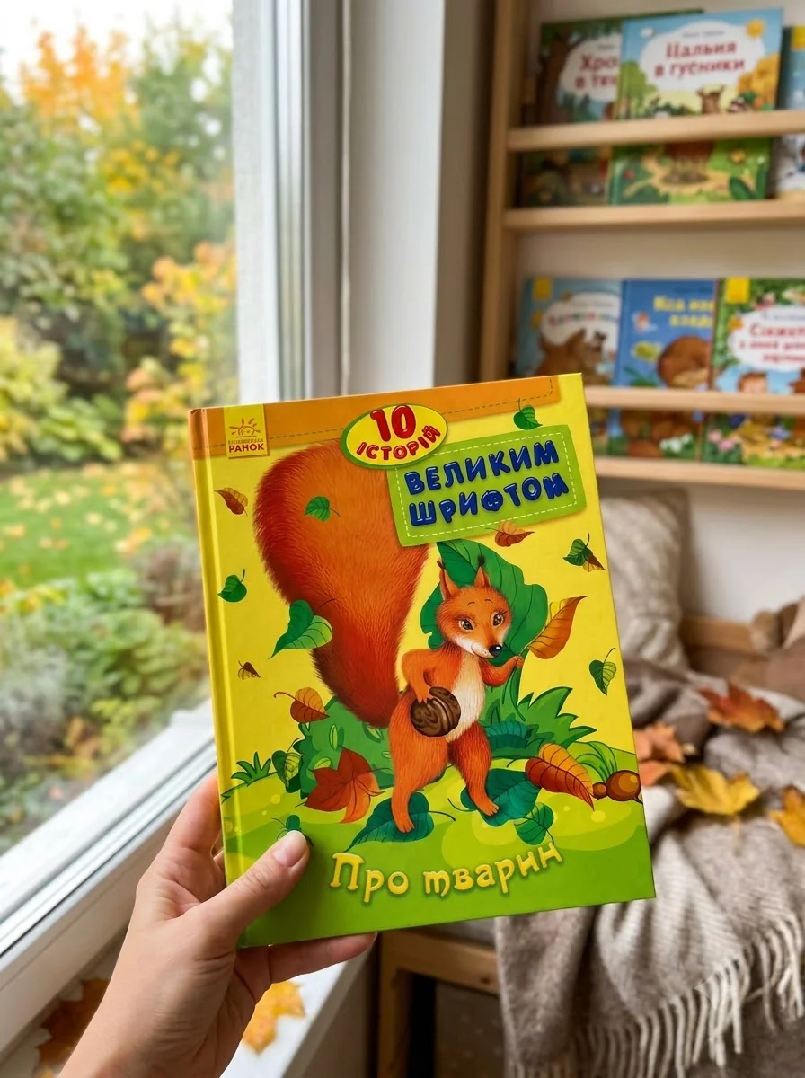 10 історій великим шрифтом. Про тварин — Дитяча література