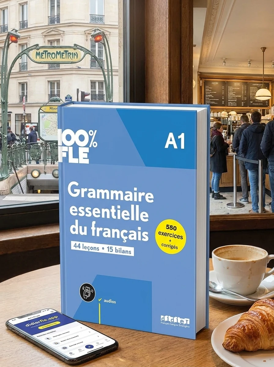 100% FLE A1 Grammaire essentielle du francais Livre + didierfle.app — Вивчення мов