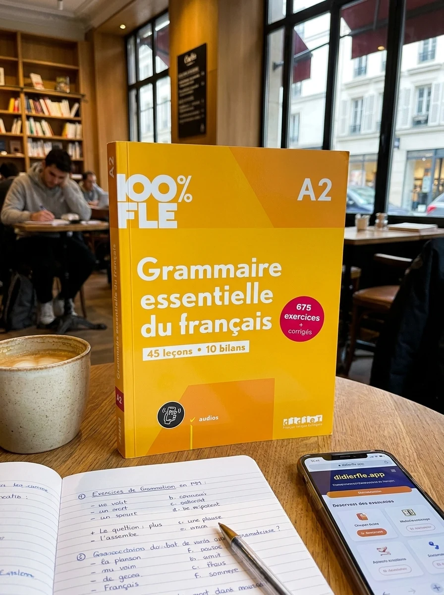 100% FLE A2. Grammaire essentielle du français Livre + didierfle.app — Вивчення мов