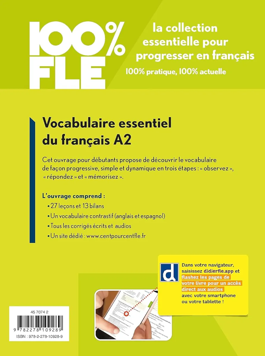 100% FLE A2 Vocabulaire essentiel du français Livre + didierfle.app — Керолайн Сперандіо, фото 4