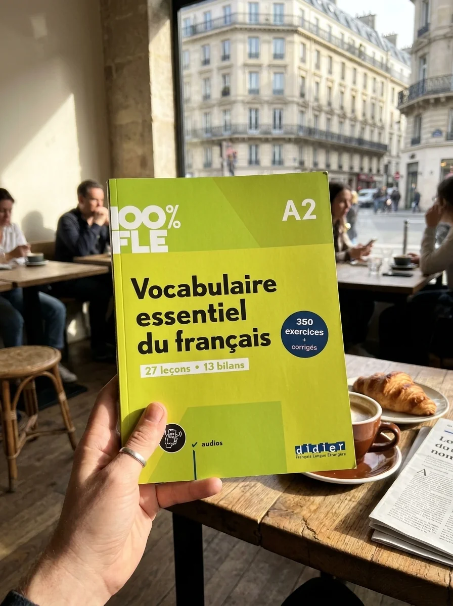 100% FLE A2 Vocabulaire essentiel du français Livre + didierfle.app — Керолайн Сперандіо, обкладинка