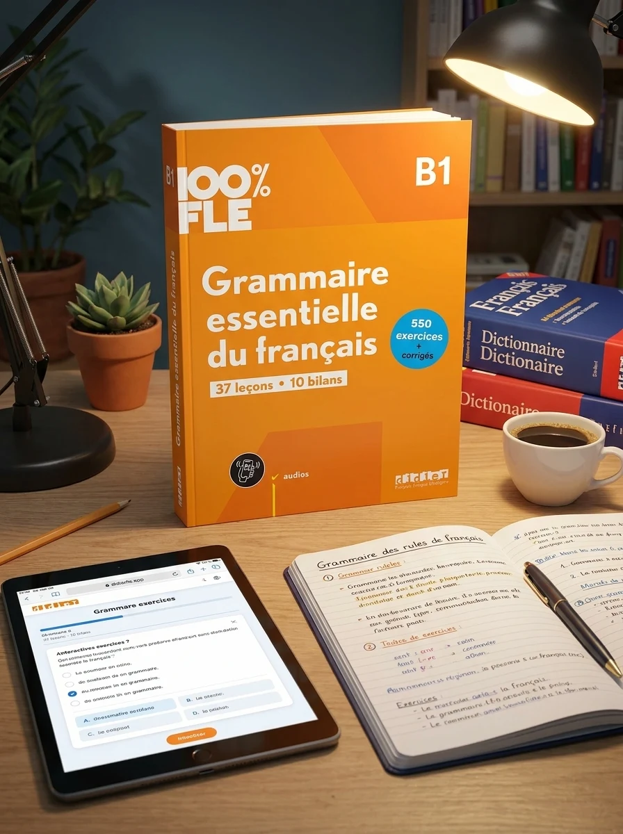 100% FLE B1 Grammaire essentielle du français Livre + didierfle.app — Вивчення мов