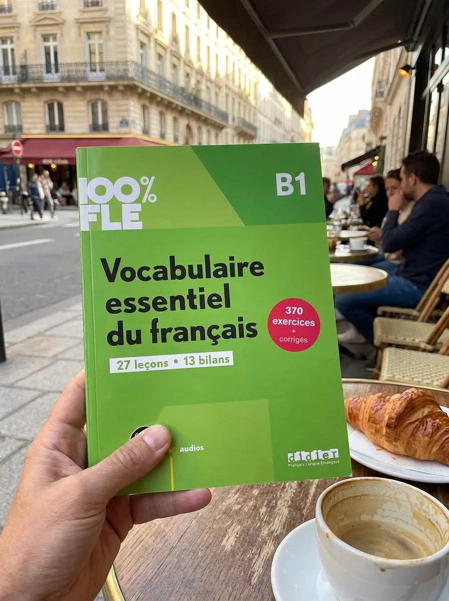 100% FLE B1 Vocabulaire essentiel du français Livre + didierfle.app — Керолайн Сперандіо, обкладинка