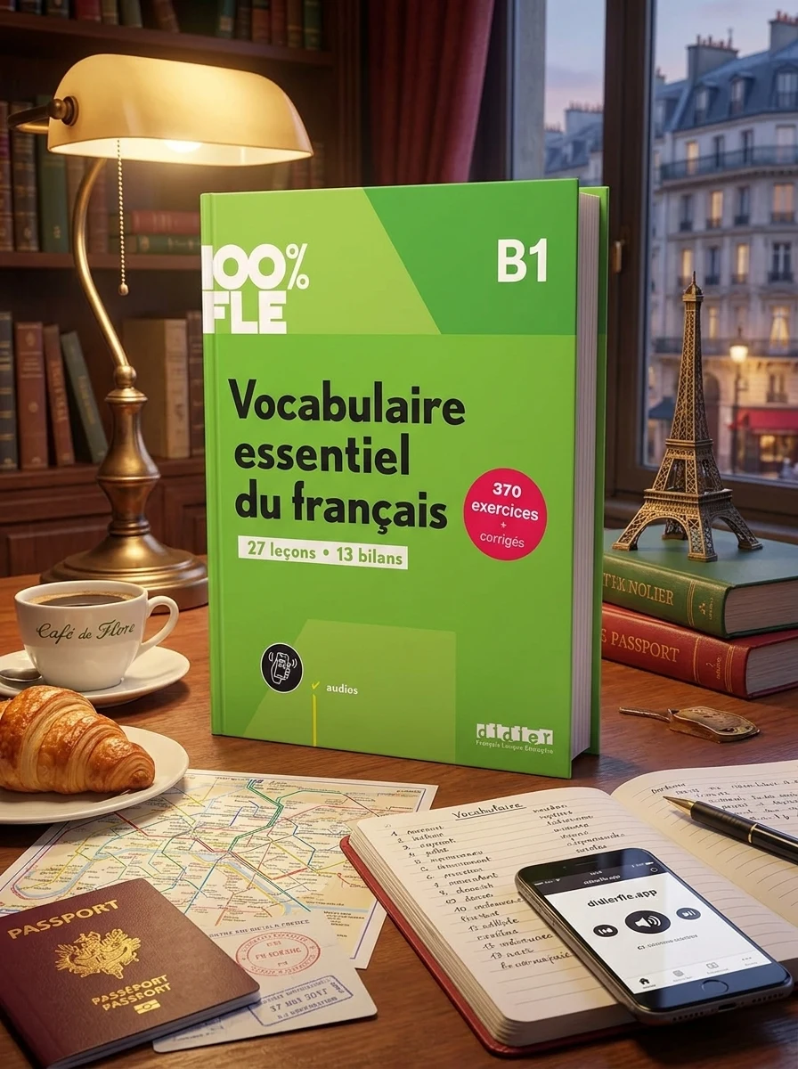 100% FLE B1 Vocabulaire essentiel du français Livre + didierfle.app — Вивчення мов