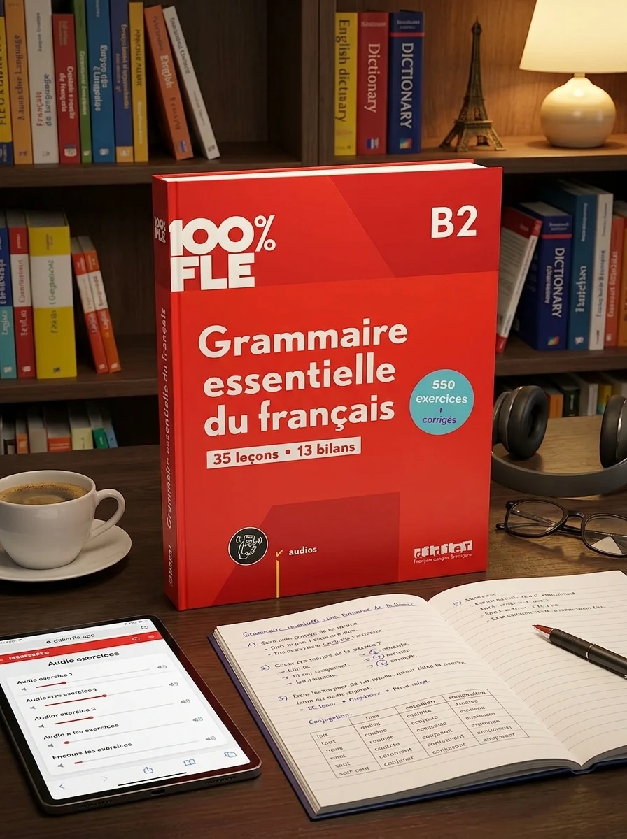 100% FLE B2 Grammaire essentielle du français Livre + didierfle.app — Вивчення мов
