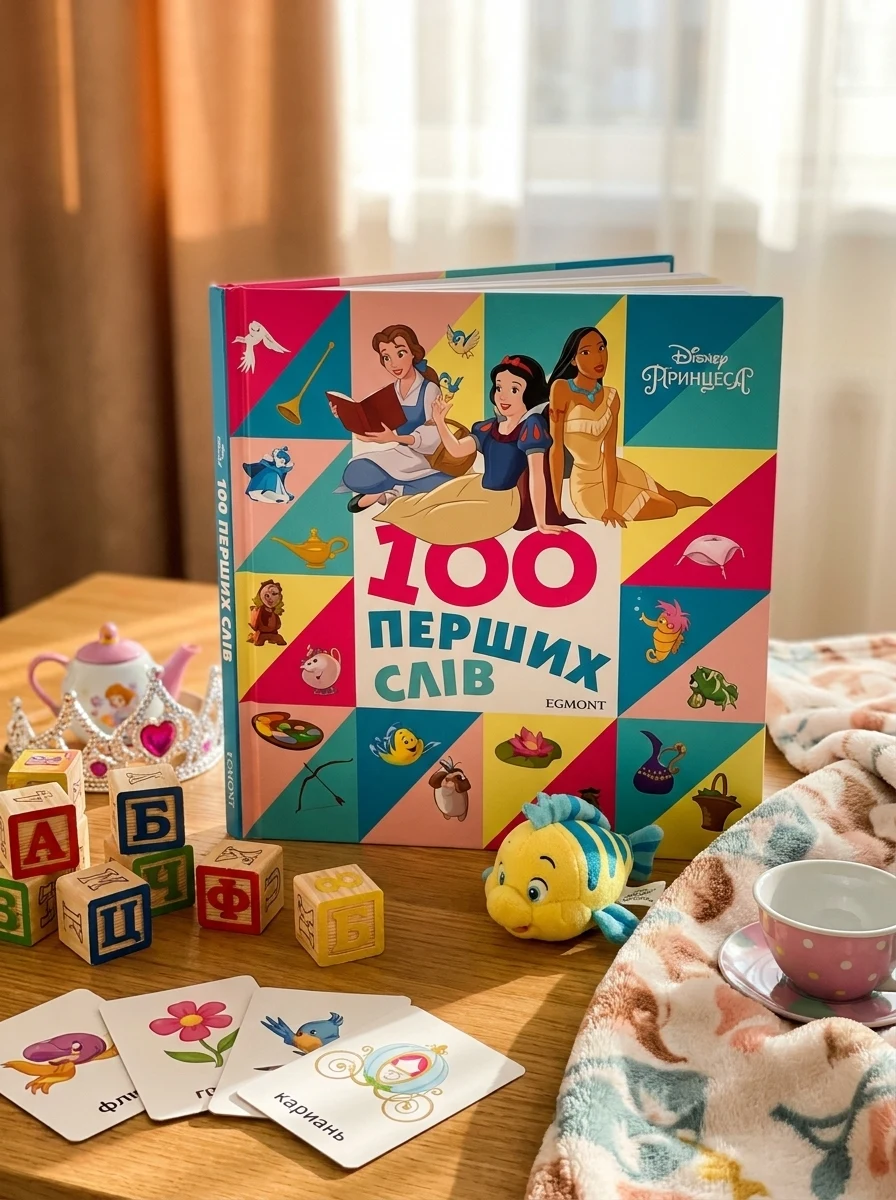 100 перших слів. Принцеси Дісней. Книжка-картонка — фото 2