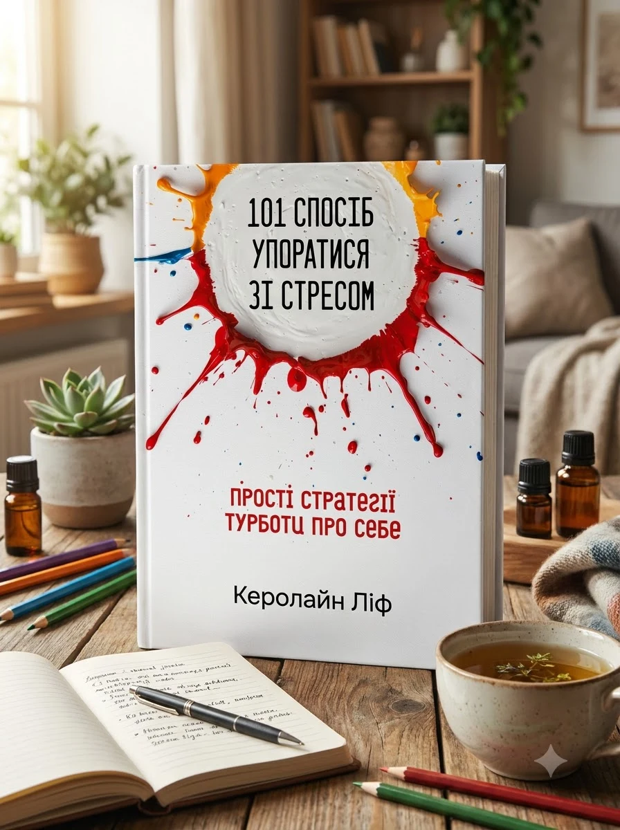 101 спосіб упоратися зі стресом. Прості стратегії турботи про себе — Керолайн Ліф, обкладинка