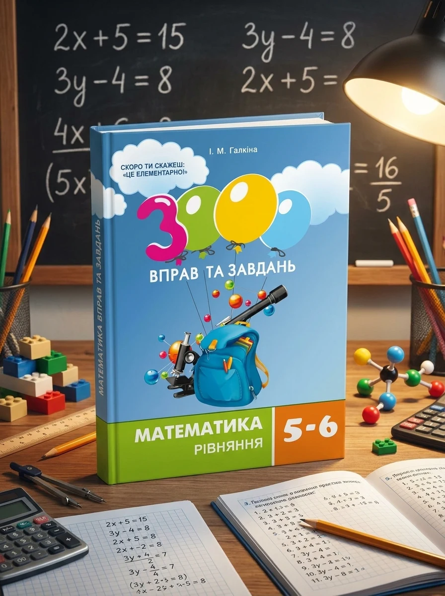 3000 вправ та завдань. Математика 5-6 кл. Рівняння — Вивчення мов