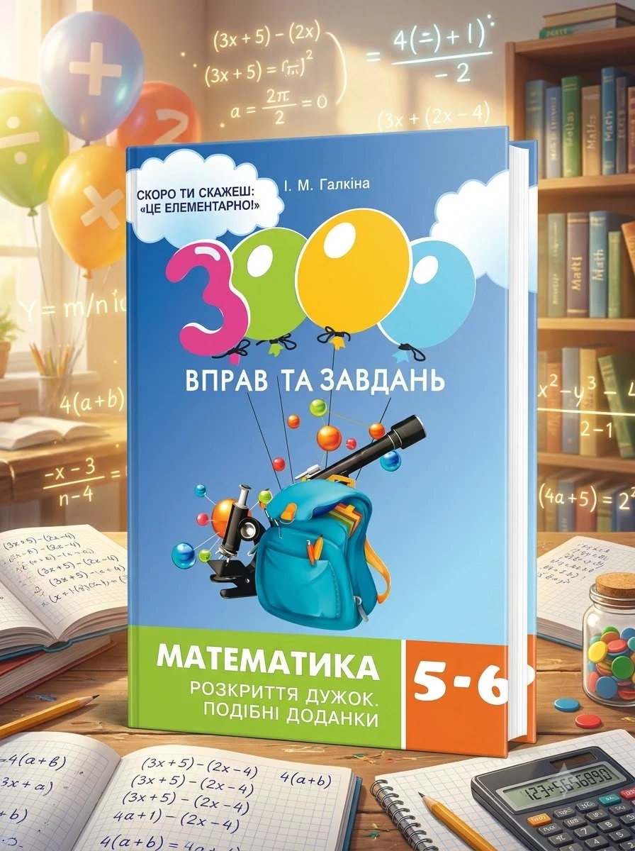 3000 вправ та завдань. Математика 5-6 клас. Розкриття дужок — Ірина Галкіна, обкладинка