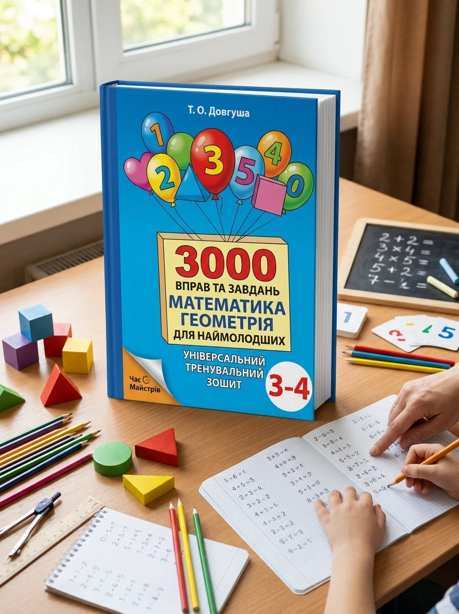 3000 вправ та завдань. Математика. Геометрія для наймолодших. 3-4 клас — Дитяча література