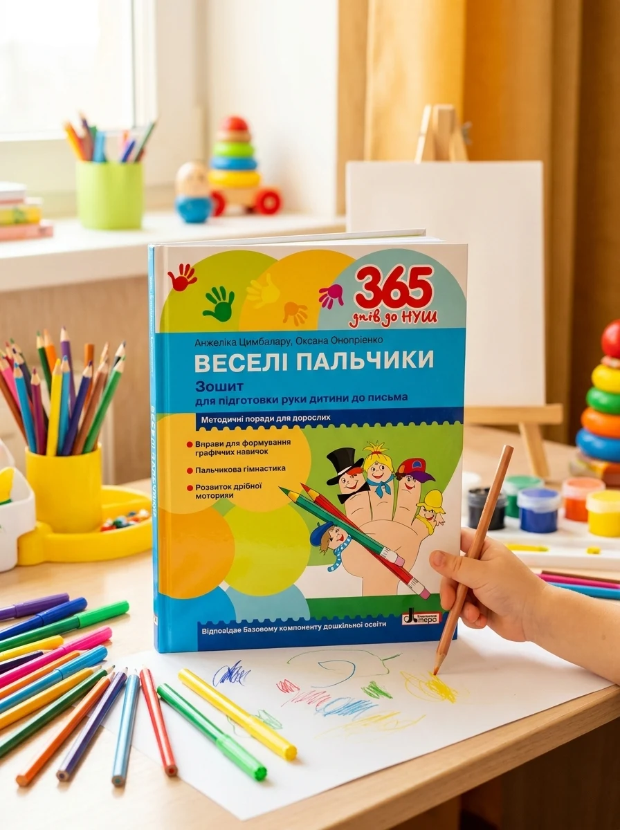 365 днів до НУШ. Веселі пальчики. Зошит для підготовки руки дитини до письма