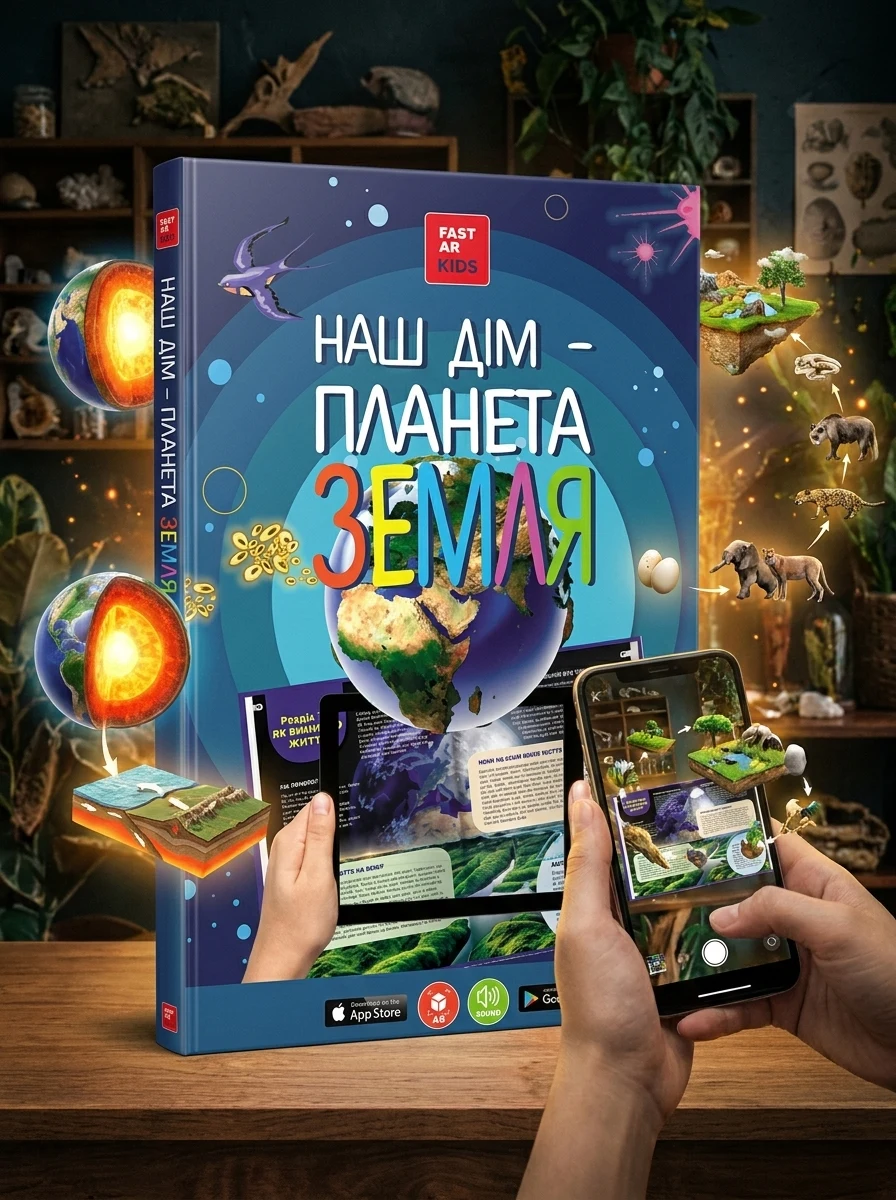 3D книга "Наш дім - Планета Земля" з доповненою реальністю — Дитяча література