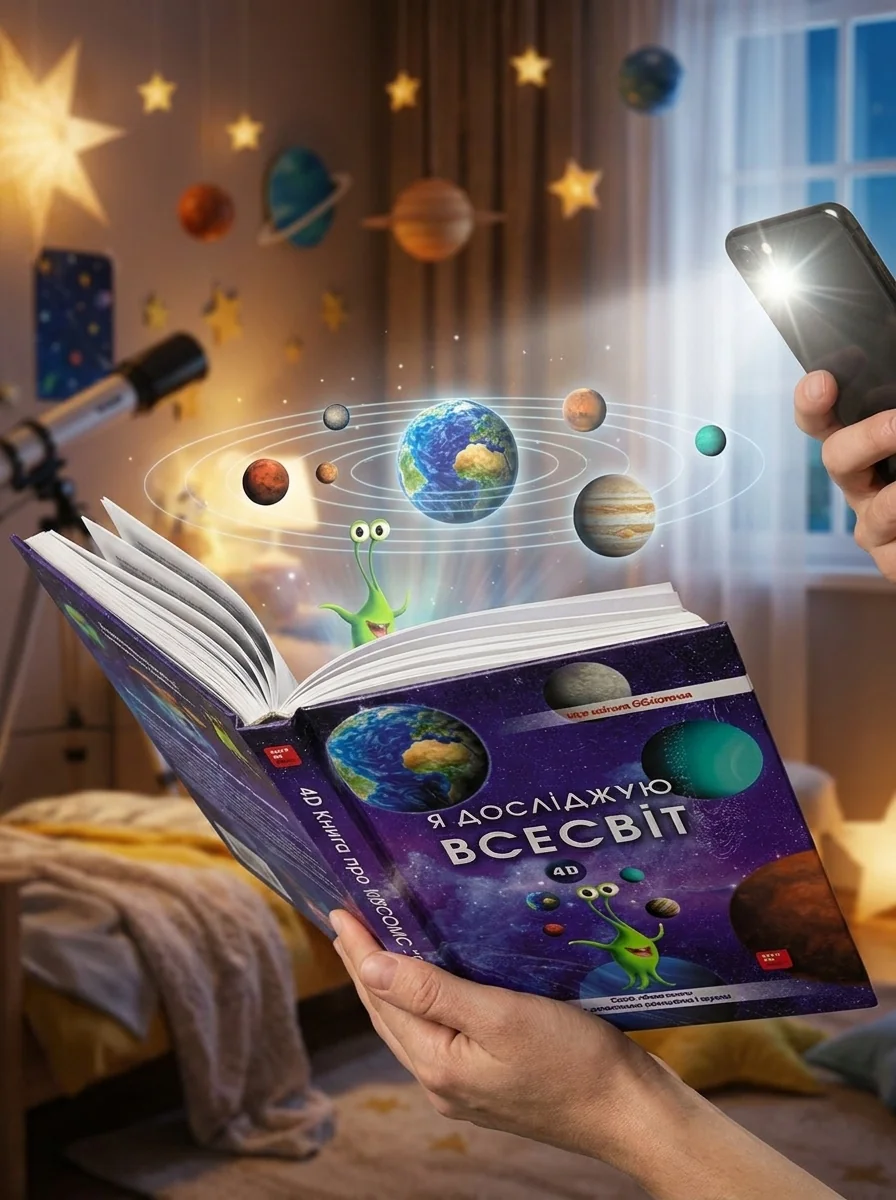 4D Книга про космос "Всесвіт" з доповненою реальністю — фото 2