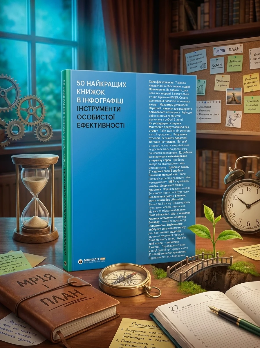 50 найкращих книжок в інфографіці. Інструменти особистої ефективності