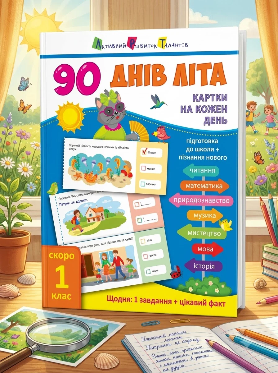 90 днів літа. Картки на кожен день. Скоро 1 клас — Книги
