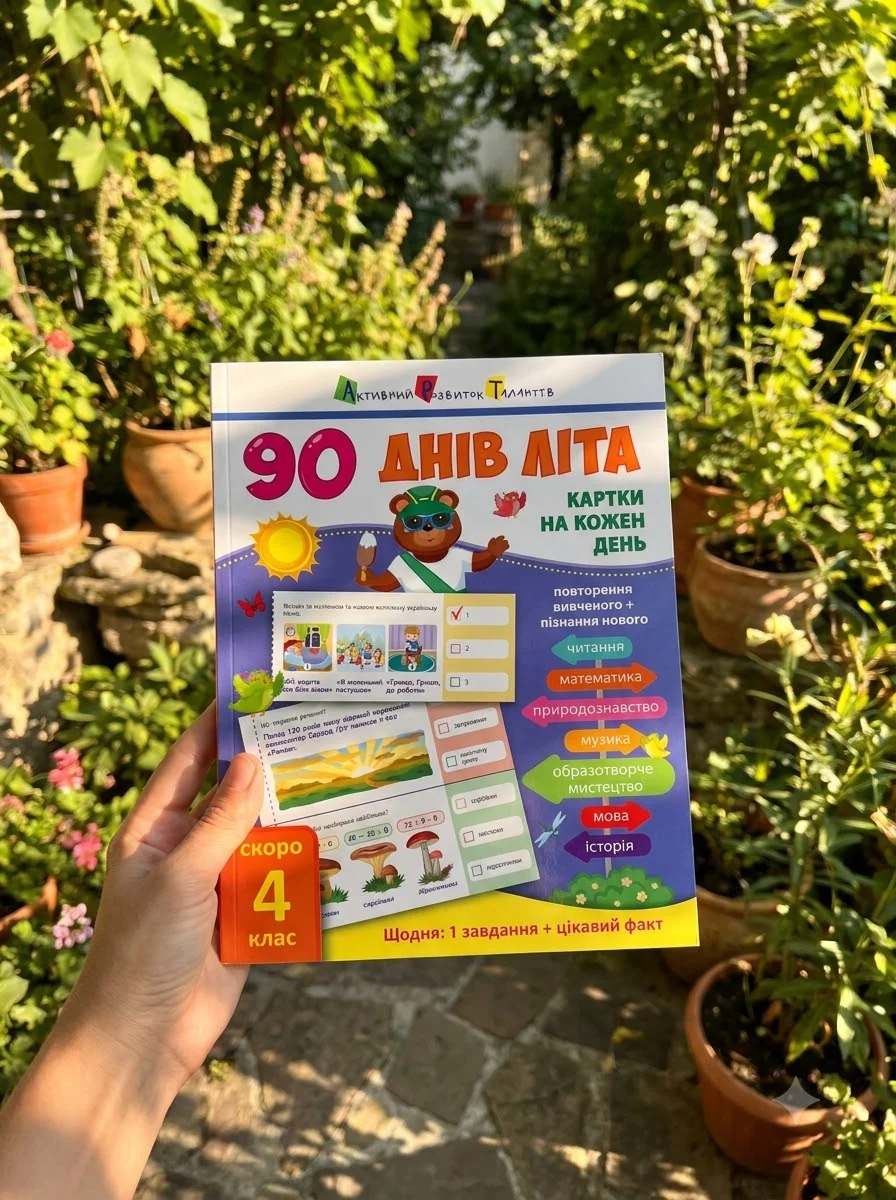 90 днів літа. Картки на кожен день. Скоро 4 клас — Підготовка до школи