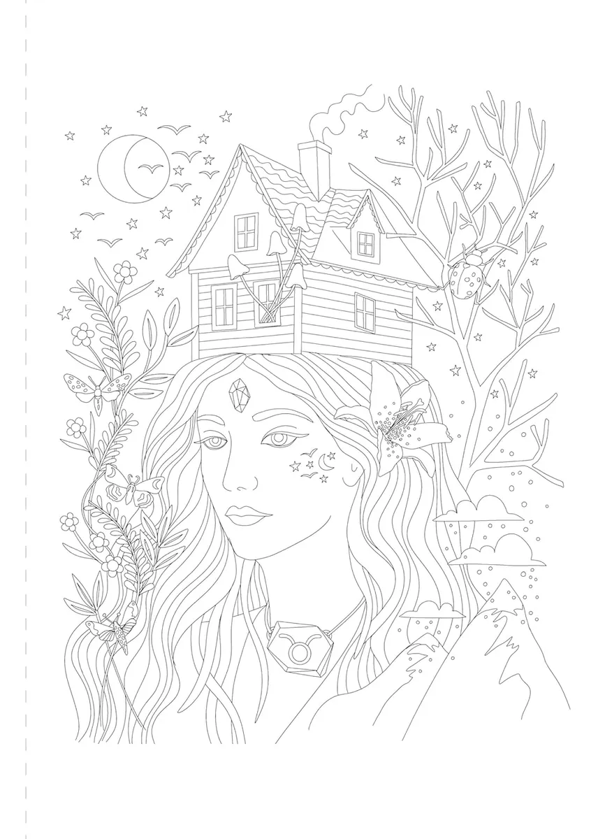 A Mystical Coloring Book. Zodiac Magic. 50 Inspiring Images to Color — Софія Ліотта, фото 4