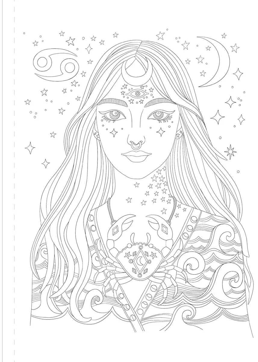 A Mystical Coloring Book. Zodiac Magic. 50 Inspiring Images to Color — Софія Ліотта, фото 5