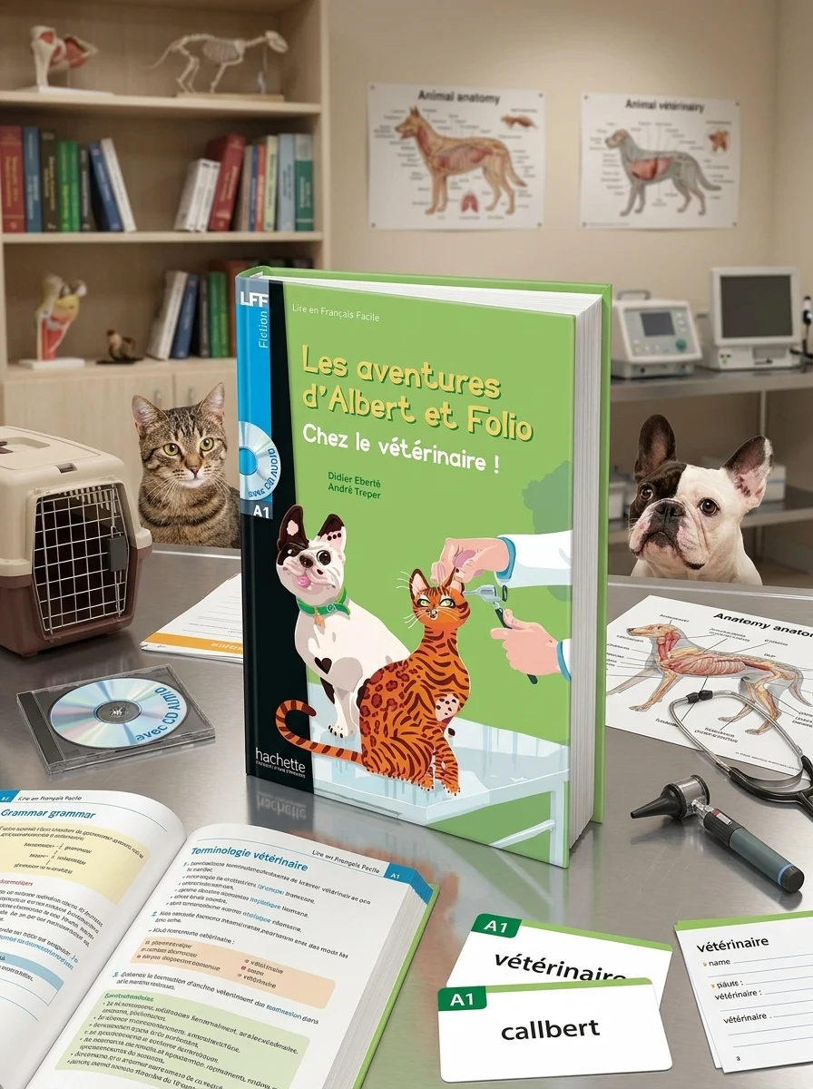 A1. Albert et Folio. Chez le veterinaire + CD audio — Вивчення мов