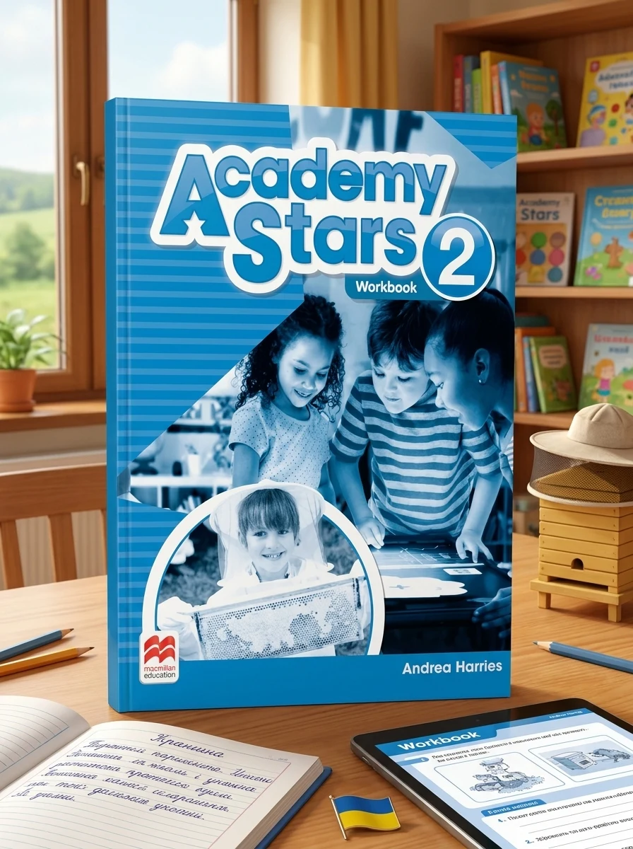 Academy Stars for Ukraine Level 2 Workbook with Digital Workbook, обкладинка