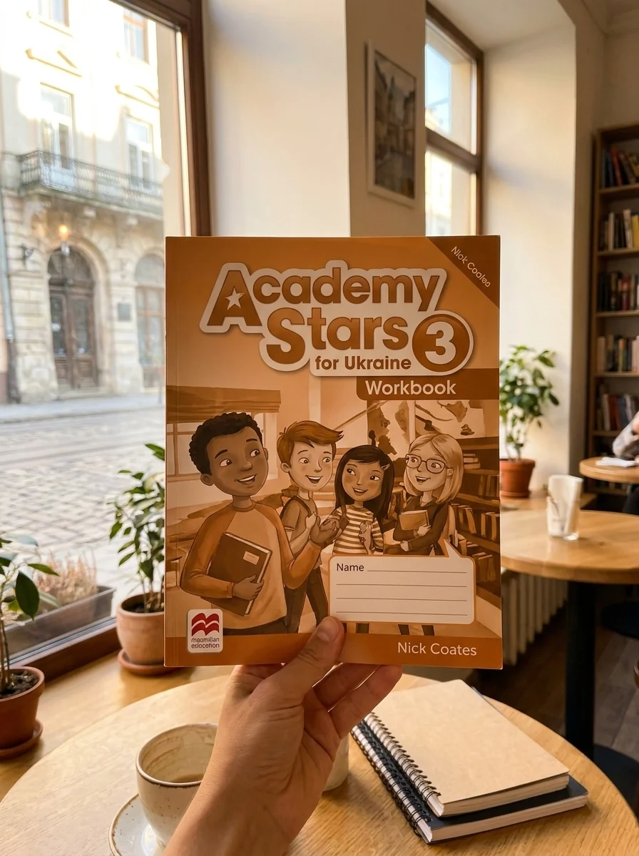 Academy Stars for Ukraine Level 3 Workbook — Нік Коутс, обкладинка