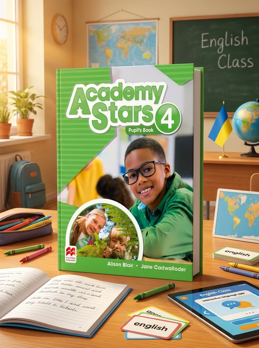 Academy Stars for Ukraine Level 4 Pupil's Book with Digital PB & Pupil's Practice Kit, обкладинка