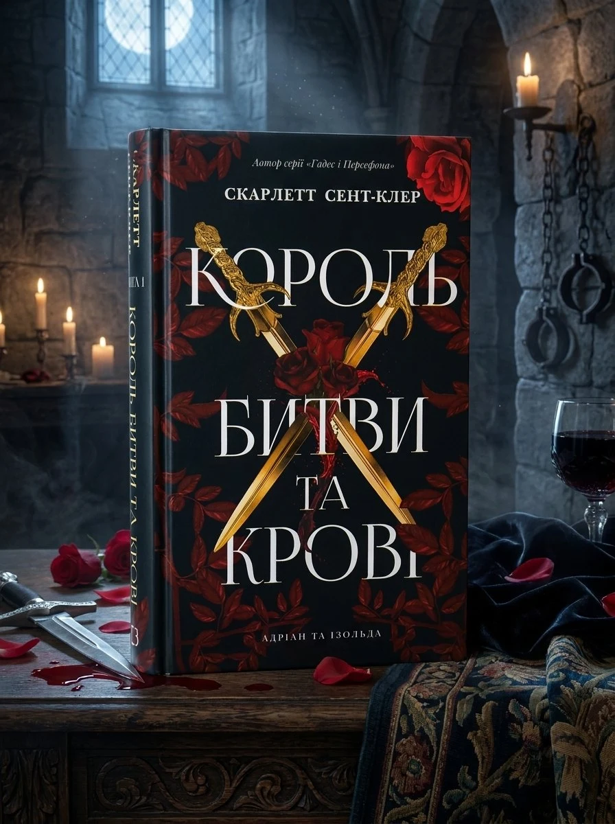 Адріан та Ізольда. Книга 1: Король битви та крові — Скарлетт Сент-Клер, обкладинка