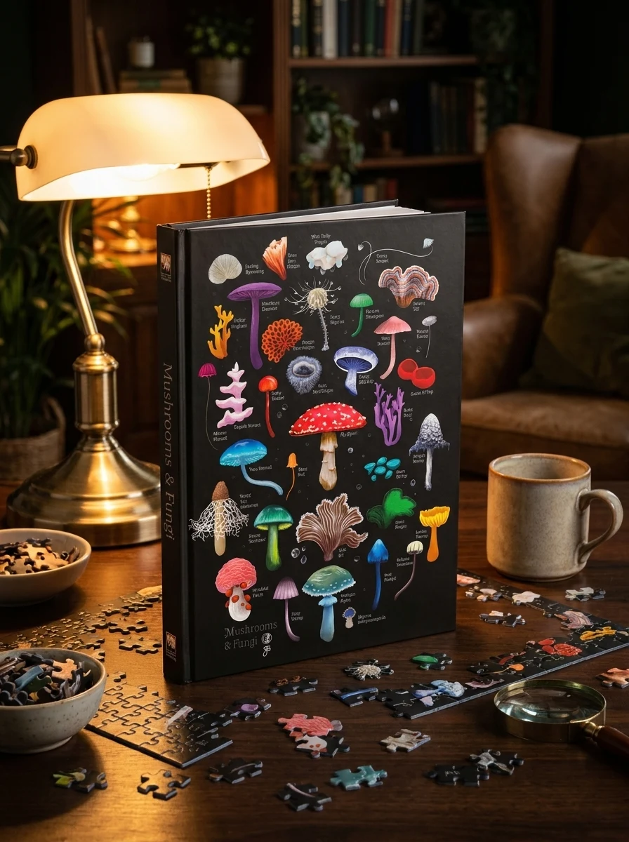 Adult Cylinder Jigsaw Puzzle Anna Stead: Mushrooms & Fungi 1000 Pieces — Дім, сім'я, релігія