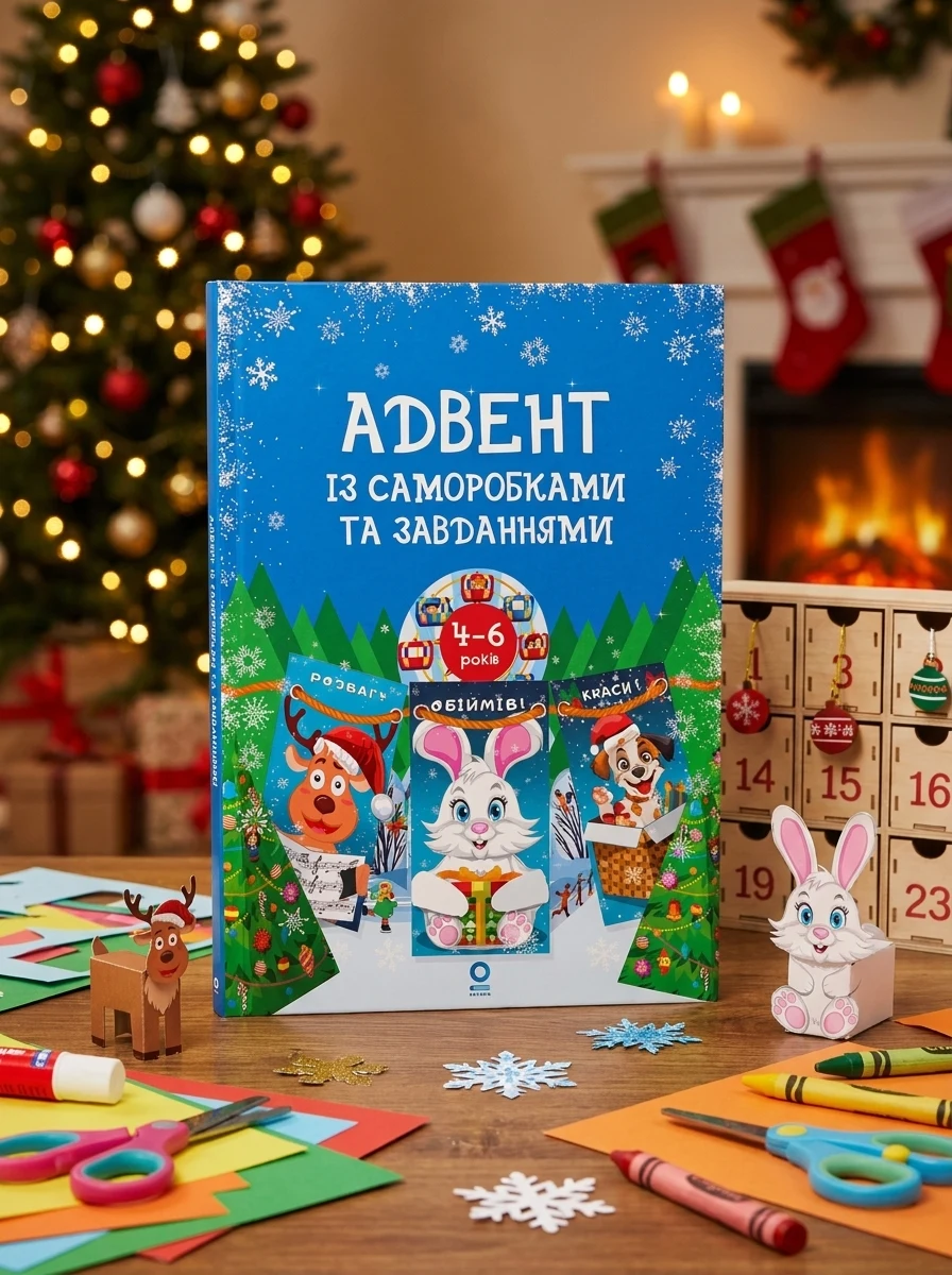 Адвент із саморобками та завданнями. 4–6 років (2-ге видання, виправлене й перероблене)