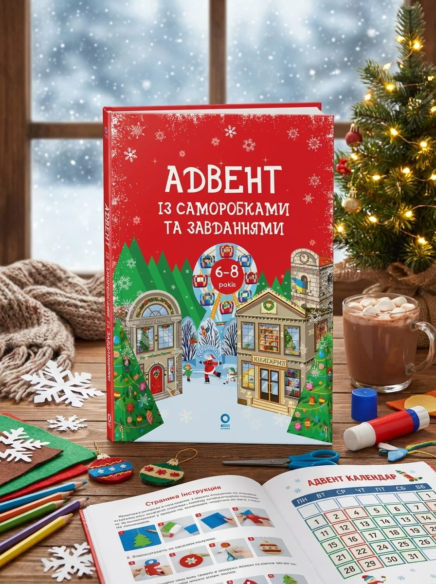 Адвент із саморобками та завданнями. 6–8 років (2-ге видання, виправлене й перероблене)