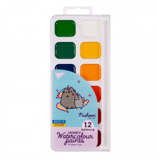 Акварель медова 12 кольорів Yes Pusheen