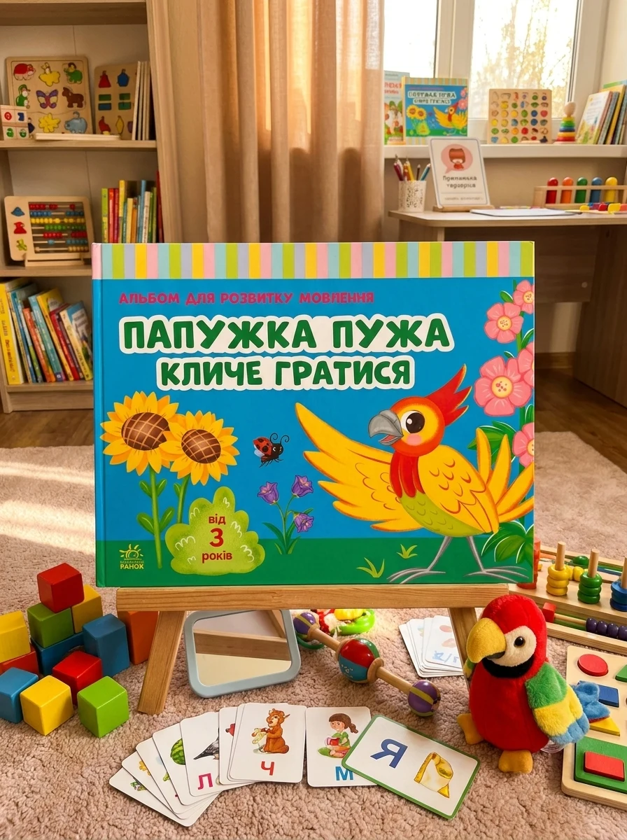 Альбом для розвитку мовлення. Папужка Пужа кличе гратися