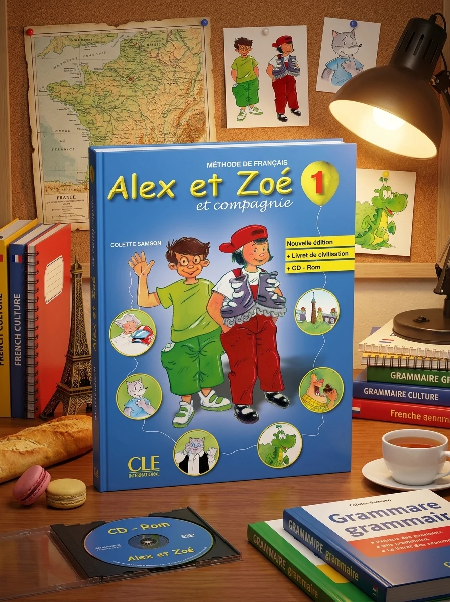 Alex et Zoe Nouvelle 1 Livre de L`eleve + Livret de civilisation + CD-ROM — Колетт Самсон, обкладинка