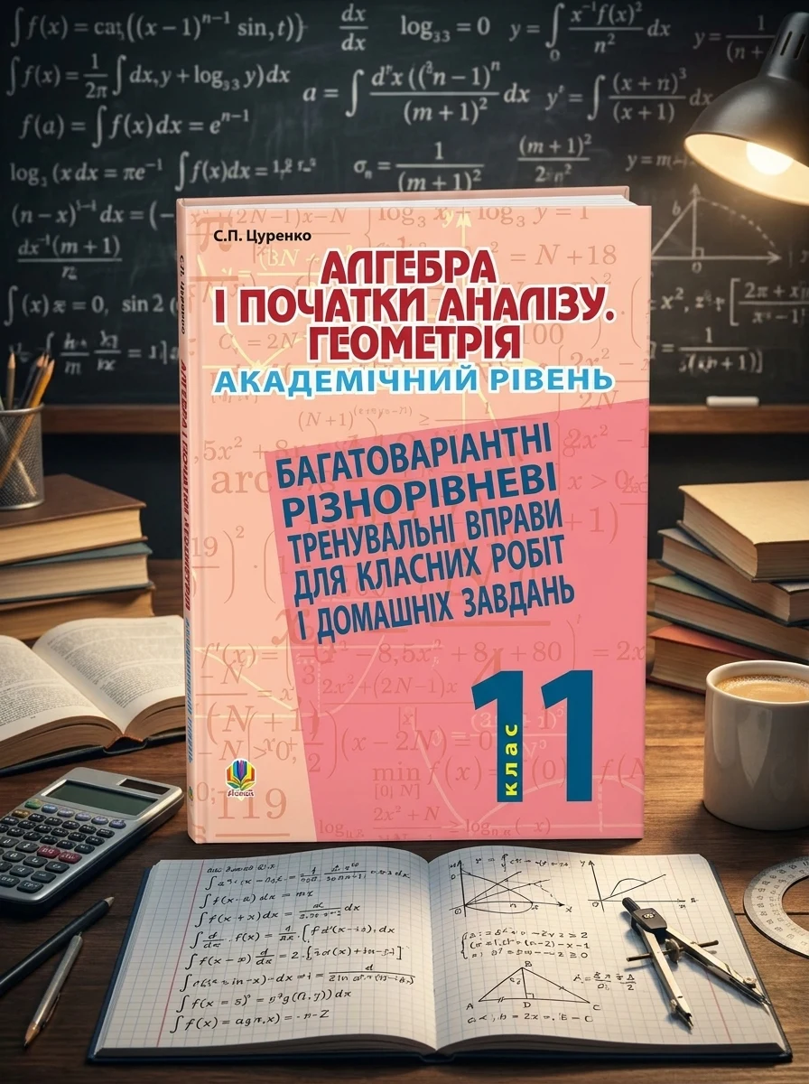 Алгебра і початки аналізу. Геометрія. 11 клас. Академічний рівень — Сергій Цуренко, обкладинка