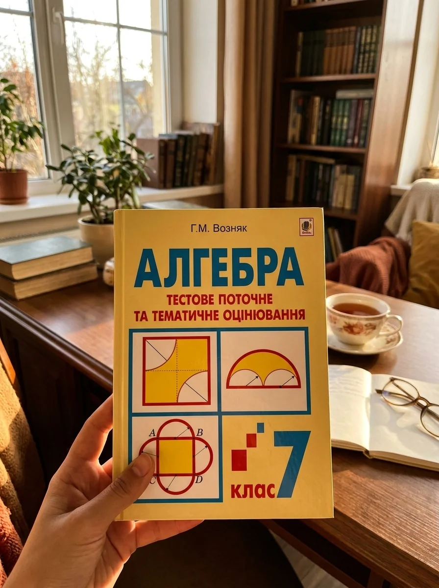 Алгебра. Тестове поточне та тематичне оцінювання. 7 клас — Григорій Возняк, обкладинка