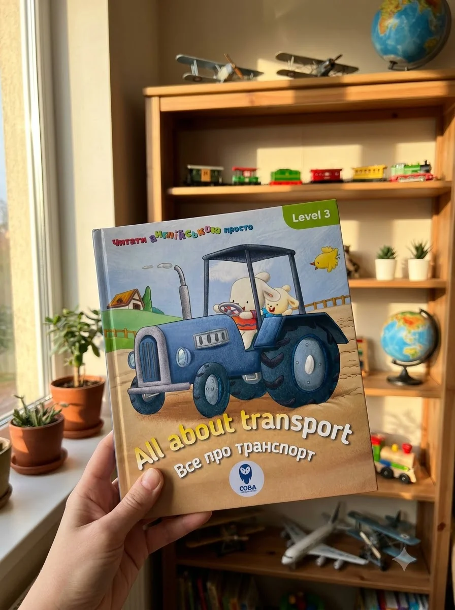All about transport. Усе про транспорт. Level 3 — Розвивальні книги