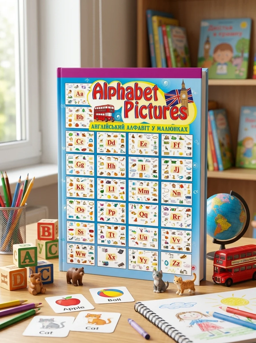 Alphabet Pictures. Англійський алфавіт в малюнках — Вивчення мов