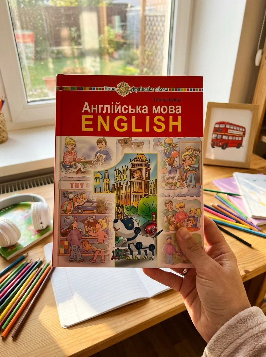 Англійська мова. 1 клас. Підручник (з аудіосупроводом) — Тетяна Будна, обкладинка