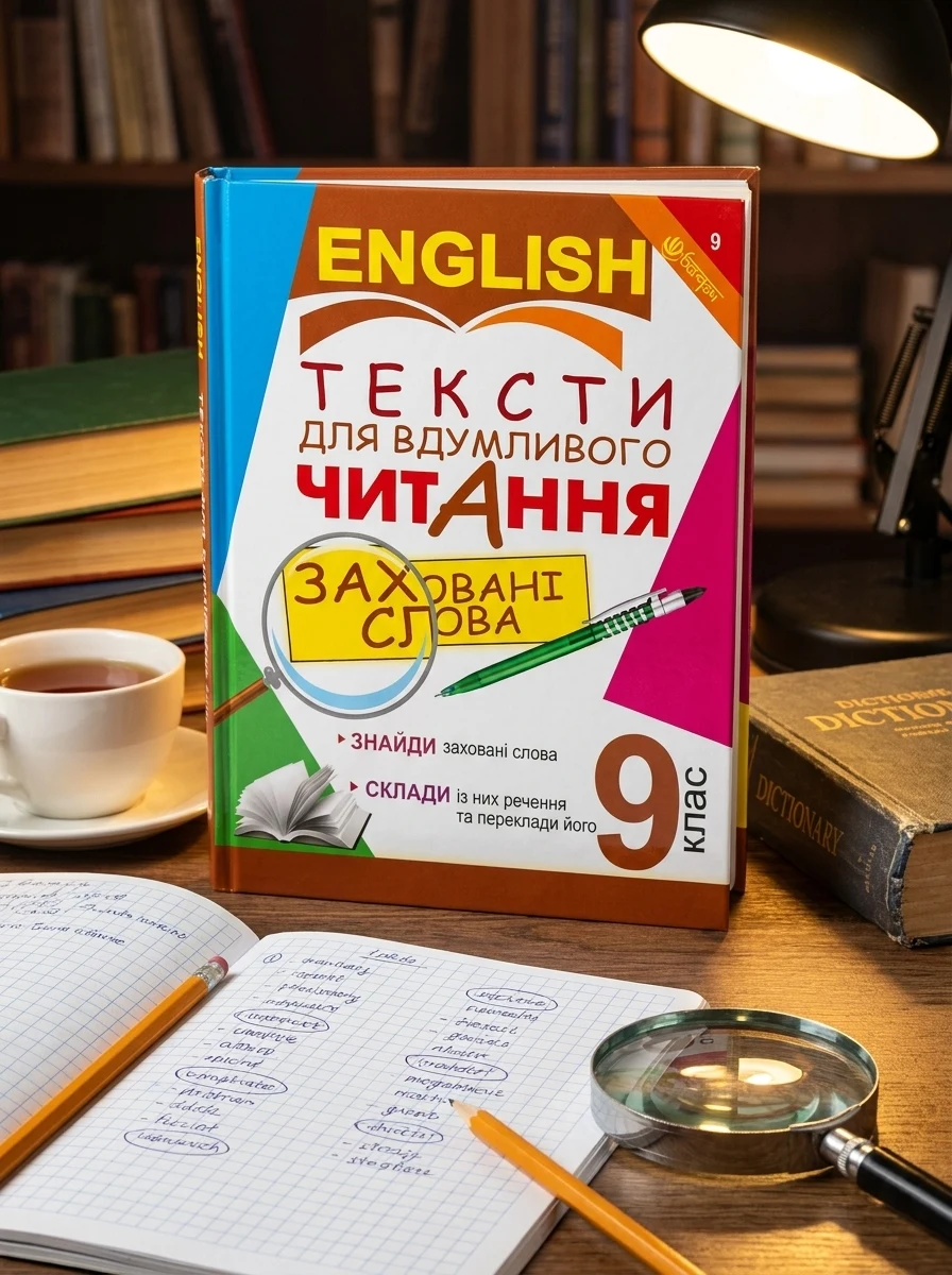 Англійська мова. Тексти для вдумливого читання. Заховані слова. 9 клас — Вивчення мов