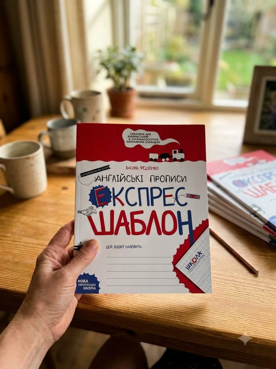 Англійські прописи. Експрес-шаблон. Комплект 5шт. — Василь Федієнко, обкладинка