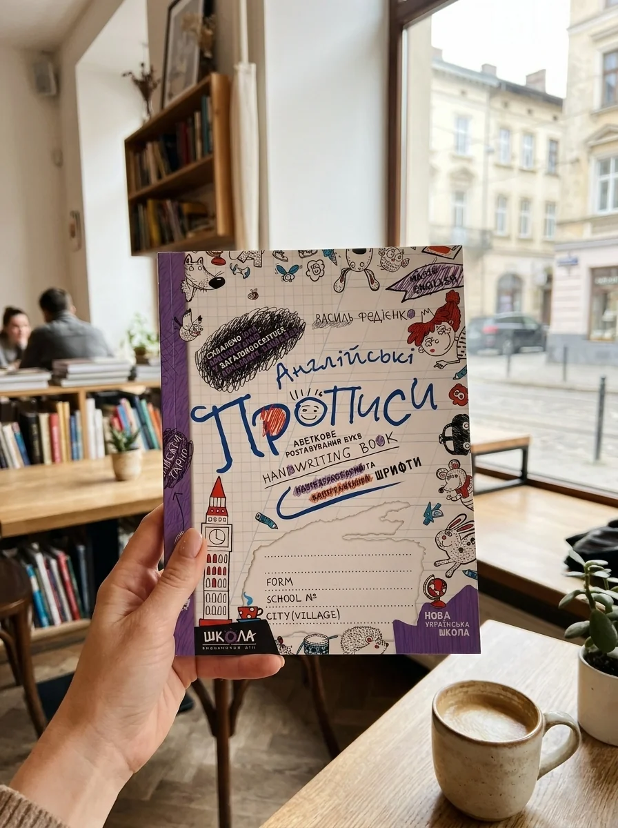 Англійські прописи. Напівдрукований та каліграфічний шрифти — Розвивальні книги