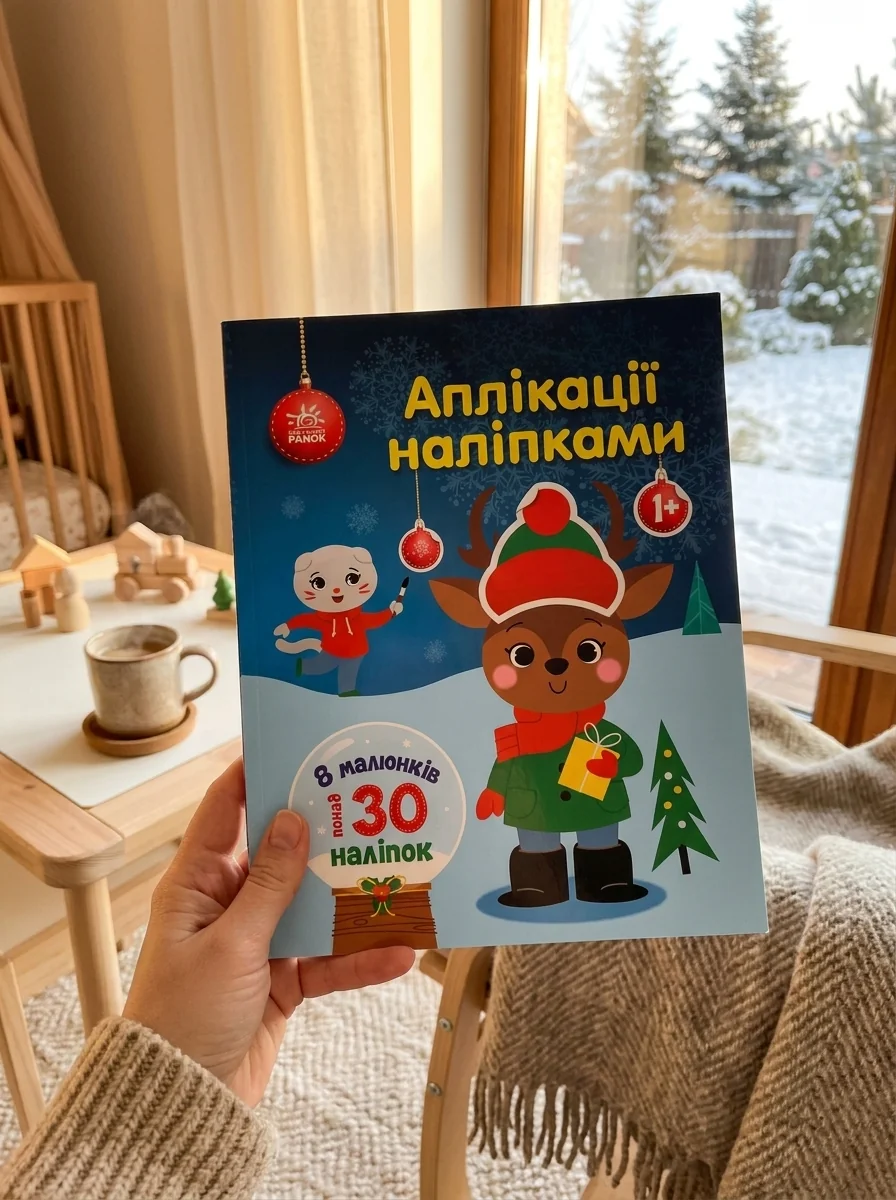 Аплікації наліпками. Олень — Книги з наліпками