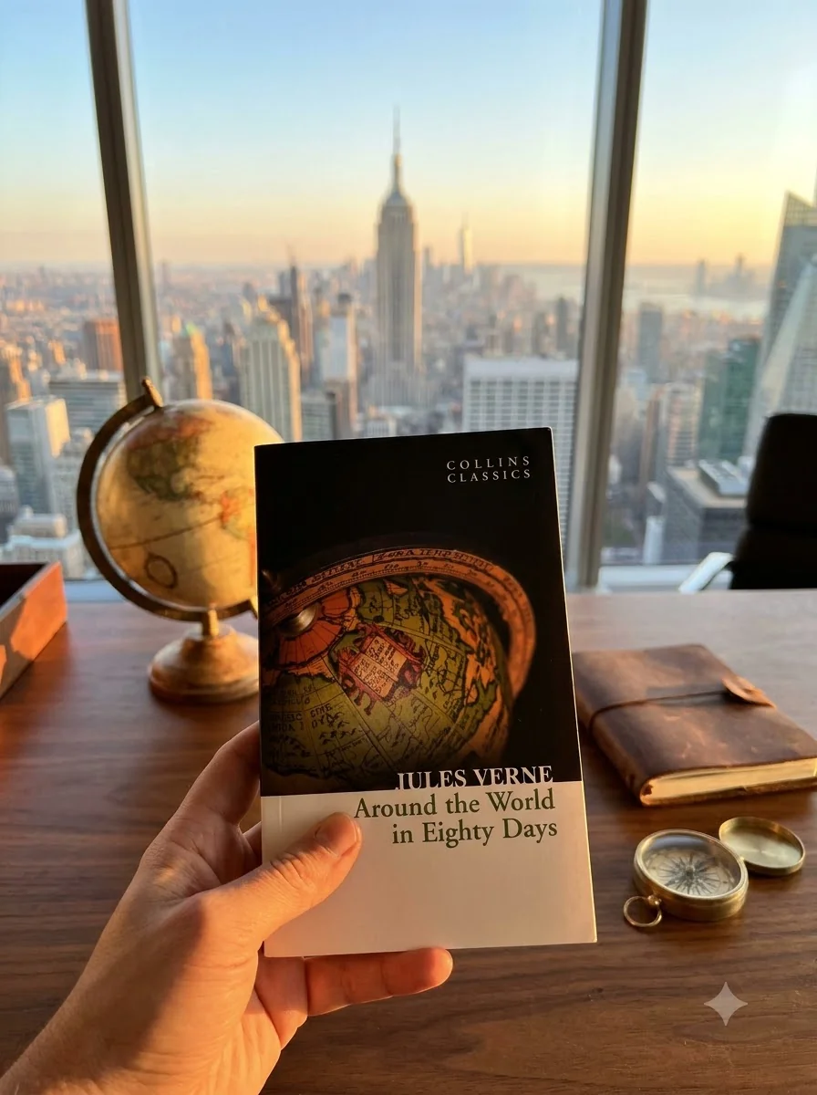 Around the World in Eighty Days — Жуль Верн, обкладинка