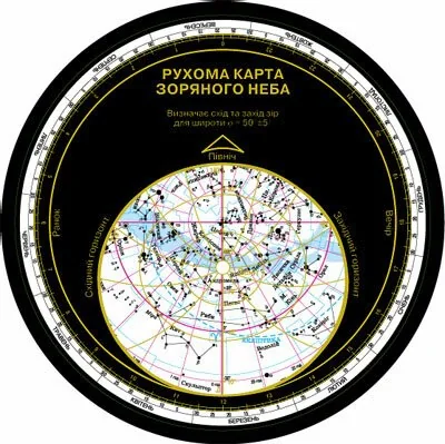 Астрономія. Рухома карта зоряного неба,