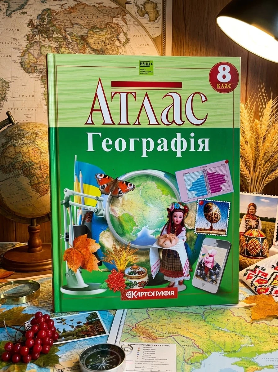 Атлас. Географія. 8 клас — Навчальна література