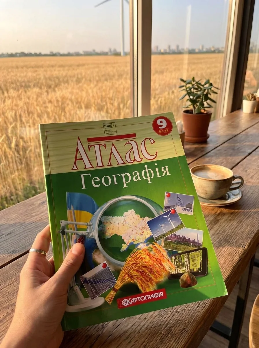 Атлас. Географія 9 клас. НУШ, обкладинка