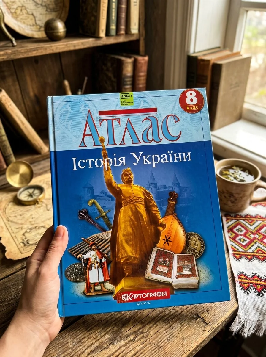 Атлас. Історія України. 8 клас — Крижова Н., обкладинка