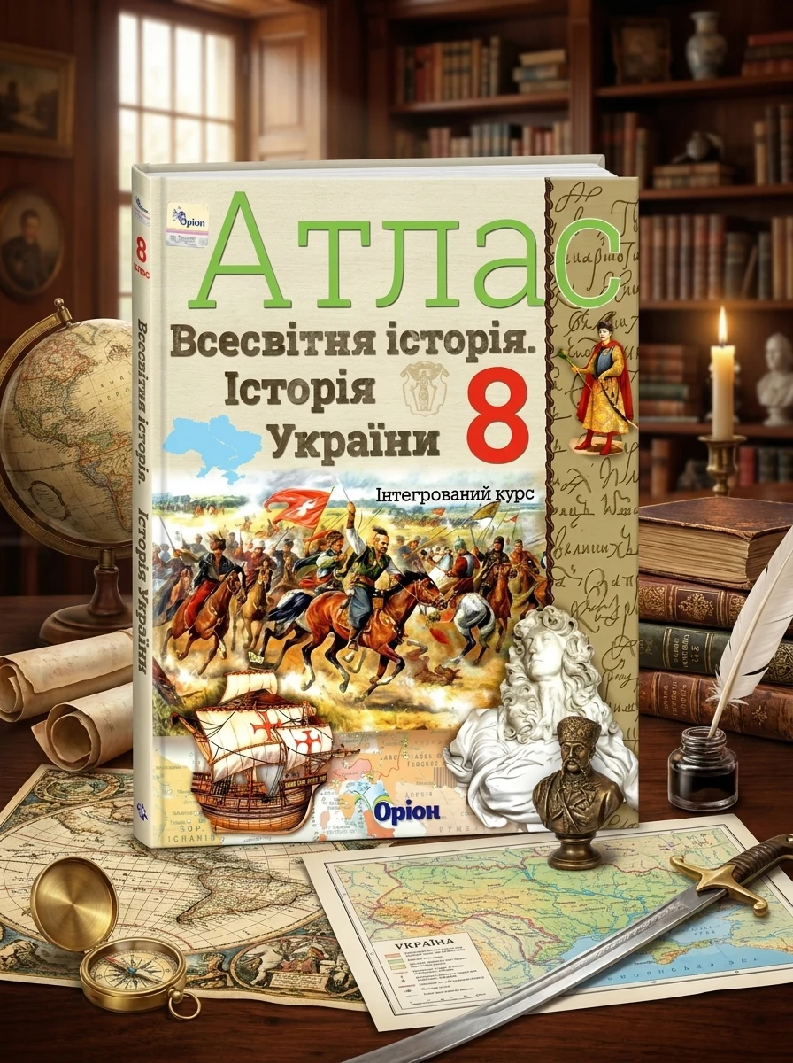 Атлас. Історія України. Всесвітня історія. Інтегрований курс. 8 клас